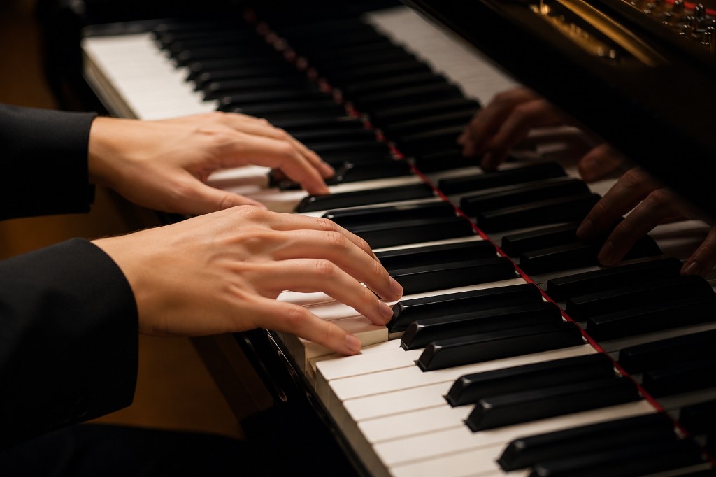 ピアノを弾く手元のイメージ
